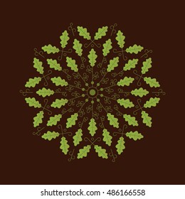 autumn background illustration in flat style