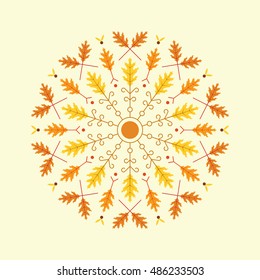 autumn background illustration in flat style