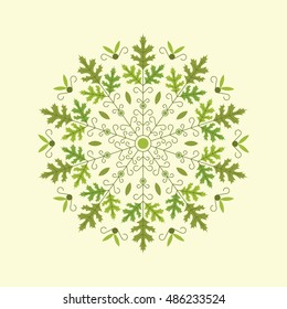 autumn background illustration in flat style