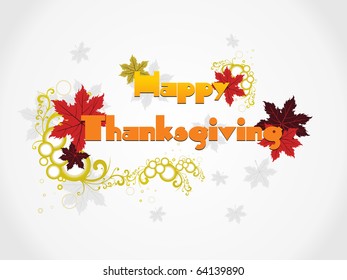 autumn background illustration for happy thanksgiving day