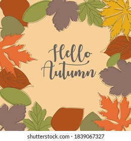 autumn background illustration vector, eps10