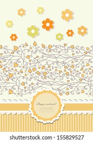Autumn background with lace vector eps 10