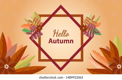 Autumn background layout, decorate with leaves. Vector illustration EPS 10