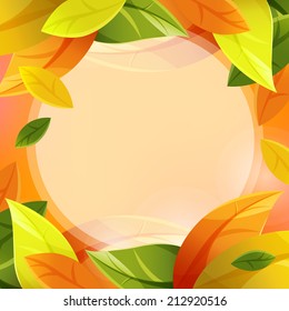 autumn background with leaf fall. eps10