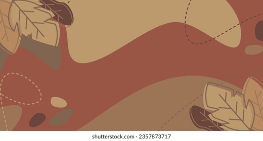 autumn background with leaf icon. Attractive colors with amazing patterns with empty space for text. vector for banners, greeting cards, posters, flyers, social media.