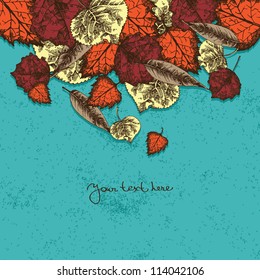 Autumn background with leafs