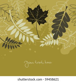 Autumn background with leafs