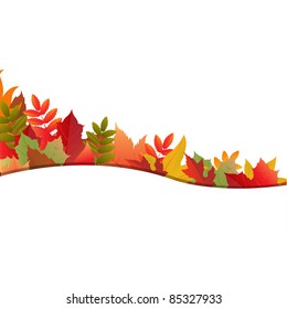 Fondo De Otoño Con Pérdidas, Ilustración De Vectores