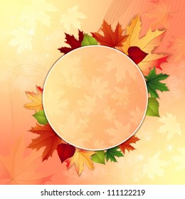 Autumn background with leaves