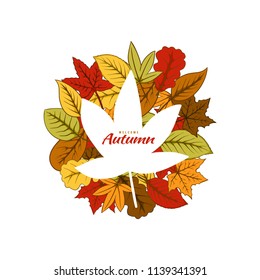 Autumn background leaves