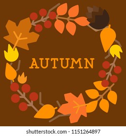 Autumn Background with Leaves