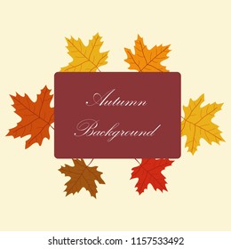 Autumn background with leaves