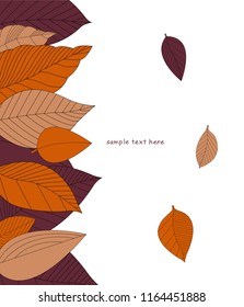 Autumn background with leaves