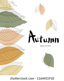 Autumn background with leaves