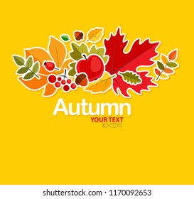 autumn background with leaves
