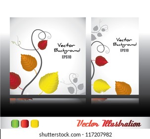 Autumn background with leaves