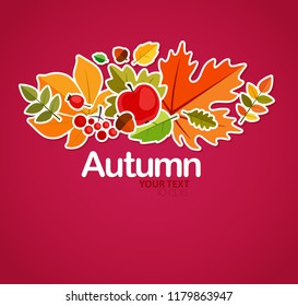 autumn background with leaves