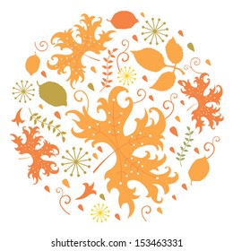 Autumn background with leaves