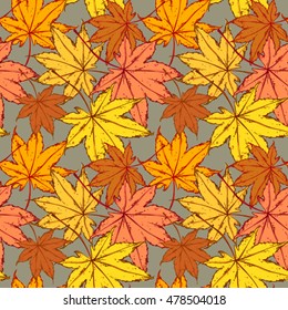Autumn background with leaves.