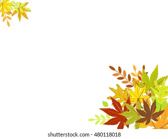 Autumn background of leaves