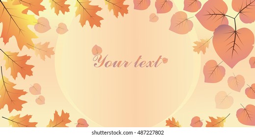Autumn background with leaves