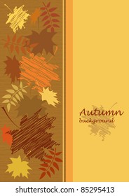 Autumn background with leaves
