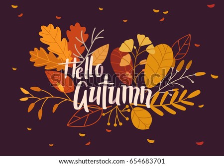 Autumn Background with Leaves