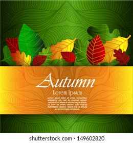 Autumn, background with leaves. Back to school