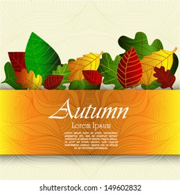 Autumn, background with leaves. Back to school