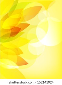 Autumn background with leaves. Back to school. Vector illustration. 