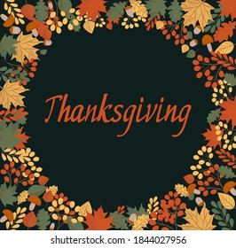 
Autumn background with leaves. Can be used for poster, banner, flyer, invitation, website or postcard. Vector illustration with typography.
