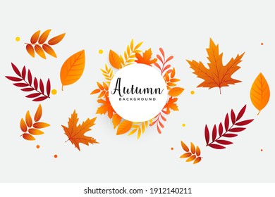 Autumn background with leaves. Can be used for poster, banner, flyer, invitation, website or greeting card. Vector illustration