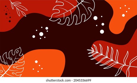Fondo otoñal con hojas. Se puede usar para afiches, banner, volante, invitación, sitio web o tarjeta de saludo. Ilustración del vector