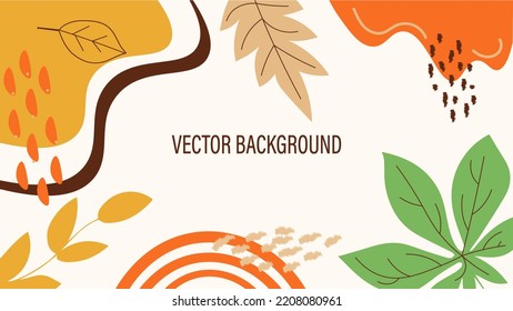 Autumn background with leaves. Can be used for poster, banner, flyer, invitation, website or postcard. Vector illustration