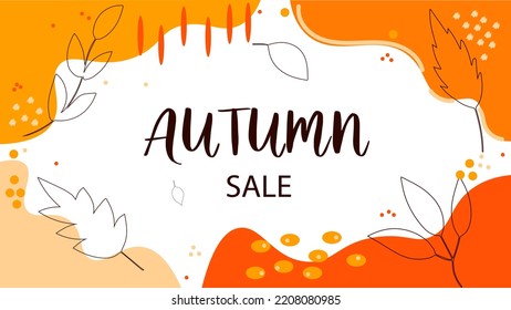 Autumn background with leaves. Can be used for poster, banner, flyer, invitation, website or postcard. Vector illustration