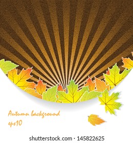 Autumn background with leaves eps10