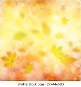 Fondo del otoño con hojas eps10