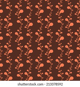 Autumn background. Leaves fall seamless pattern. Abstract autumn pattern. Textile design. Vintage fabric design. Seamless floral pattern can be used for web, wallpaper, poster, book cover.