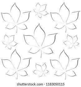 Autumn background with leaves. Flat design, vector.