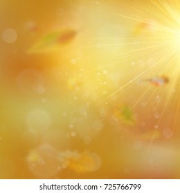 Autumn background with leaves. And also includes EPS 10 vector