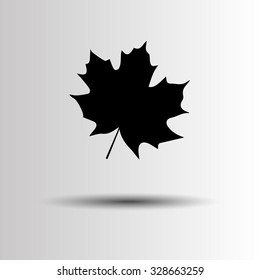 Autumn background with leaves. Maple leaf vector illustration