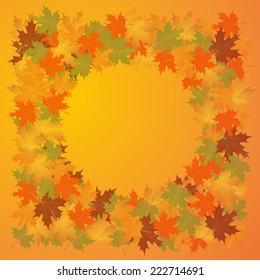 autumn background of leaves  maple.vector illustration.