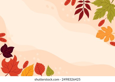 Fondo de otoño con hojas. Fondo de la naturaleza con el follaje rojo, naranja, amarillo