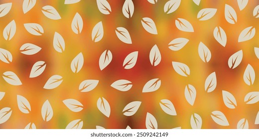 Autumn background of leaves, seamless pattern, vector design