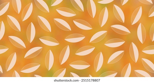 Fundo de outono de folhas, padrão sem emenda, design vetorial
