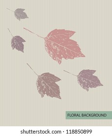 Autumn background with leaves. Seamless texture. Vector illustration./ Floral background