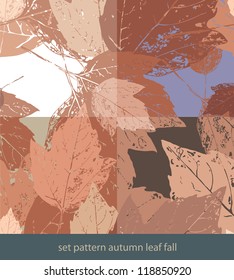 Autumn background with leaves. Seamless texture. Vector illustration./ Floral background