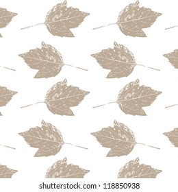 Autumn background with leaves. Seamless texture. Vector illustration./ Floral background