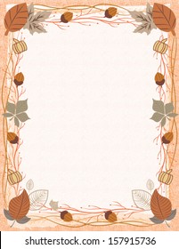 Autumn Background with Leaves in Vector