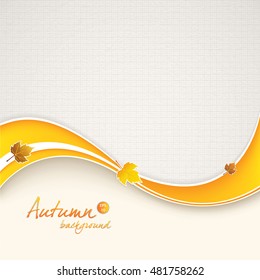 Autumn background with leaves vector